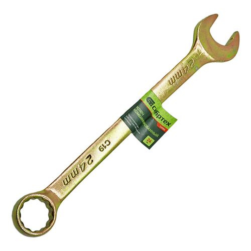 Ключ Сибртех комбинированный желтый цинк 24 мм