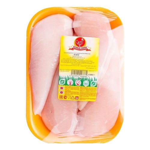 Филе цыпленка-бройлера без кожи Ясные зори замороженное ~900 г