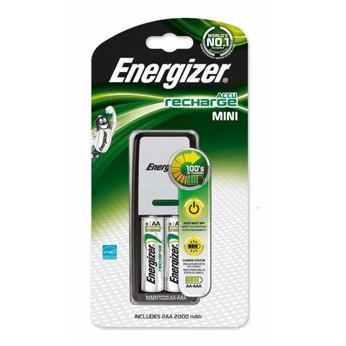 Зарядное устройство Energizer Base Charger+2 аккумуляторные батарейки AA Energizer Recharge 2000 мАч 250 г