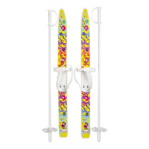 Лыжи детские Олимпик Лыжики Пыжики с палками 75 см