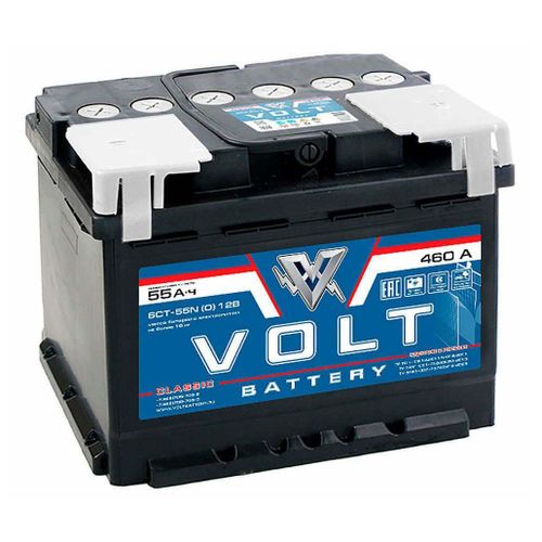 Аккумулятор автомобильный Volt 55 Ah обратная полярность