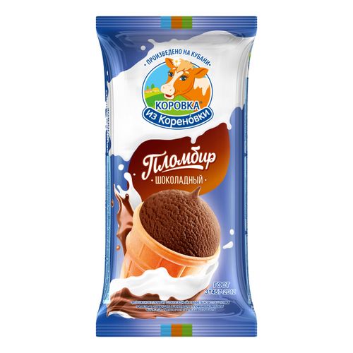Мороженое пломбир Коровка из Кореновки шоколадное БЗМЖ 100 г