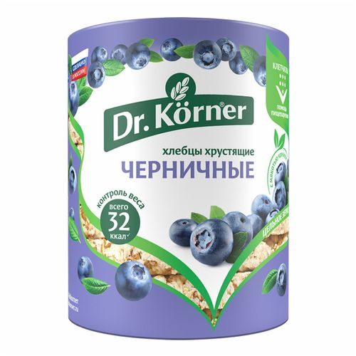Хлебцы мультизерновые Dr.Korner Злаковый коктейль черничные 100 г