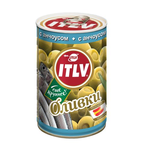 Оливки ITLV зеленые с анчоусом 314 г