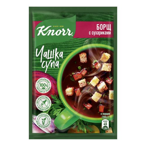 Борщ Knorr Чашка супа с сухариками 14,8 г