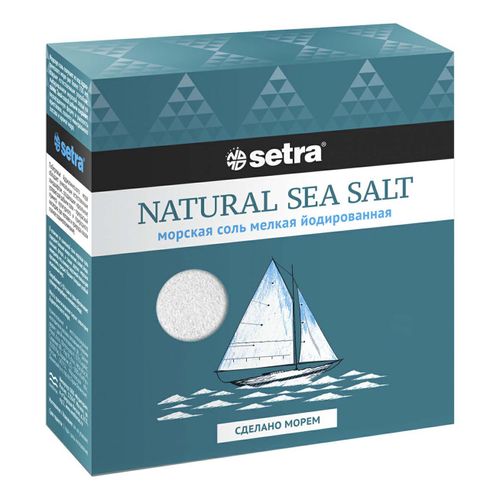 Соль морская Setra пищевая йодированная мелкая 500 г