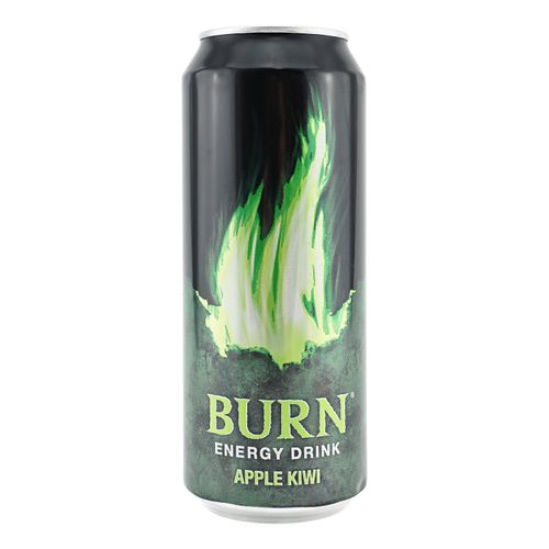 Энергетический напиток Burn со вкусом яблока и киви сильногазированный 500 мл
