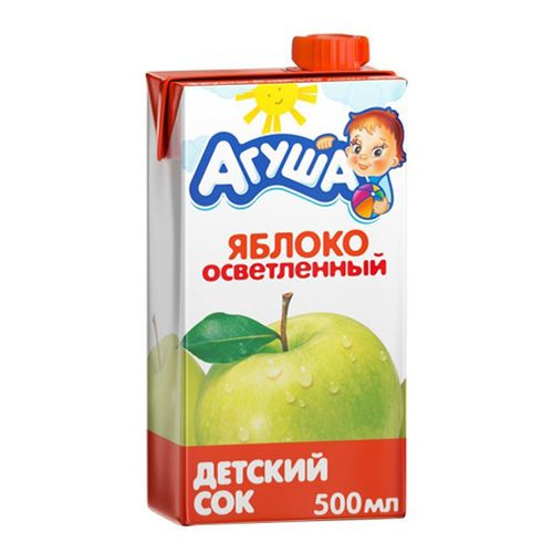 Сок детский Агуша яблоко осветленный с 3 лет 500 мл