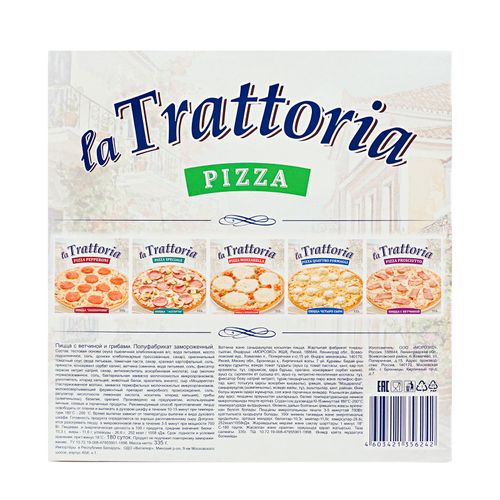 Пицца La Trattoria Ветчина-грибы замороженная 335 г
