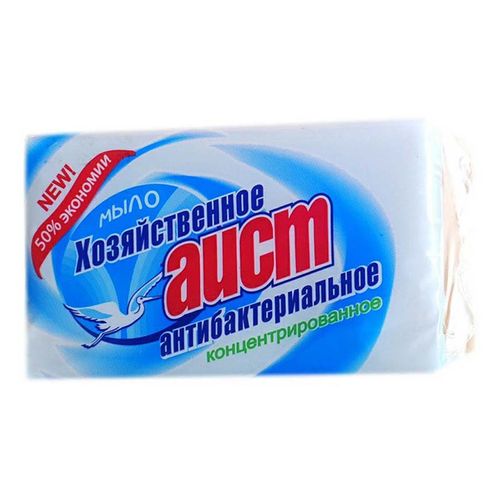 Хозяйственное мыло твердое Аист антибактериальное 200 г