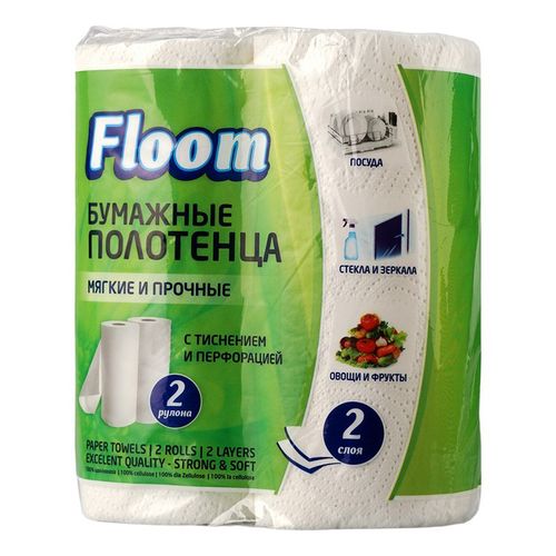 Бумажные полотенца Floom 2 слоя 2 рулона