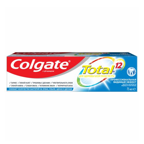 Зубная паста Colgate Total 12 Видимый эффект антибактериальная 75 мл