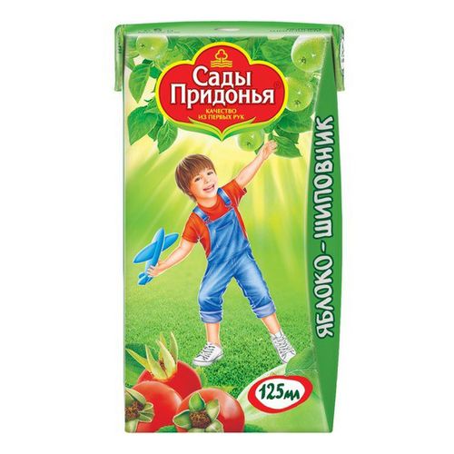 Сок детский Сады Придонья яблоко-шиповник с 6 месяцев 125 мл