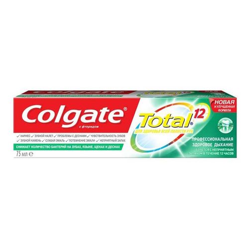 Зубная паста Colgate Total 12 Профессиональная Здоровое дыхание комплексная 75 мл