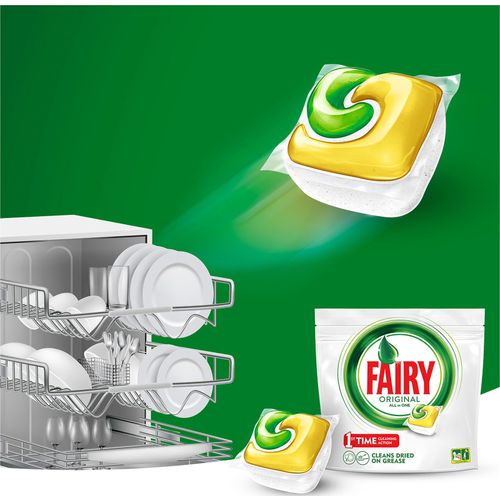 Капсулы для посудомоечных машин Fairy Original All In One Лимон 24 шт