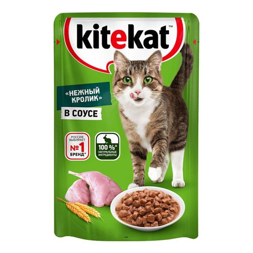 Влажный корм Kitekat кролик в соусе для кошек 85 г