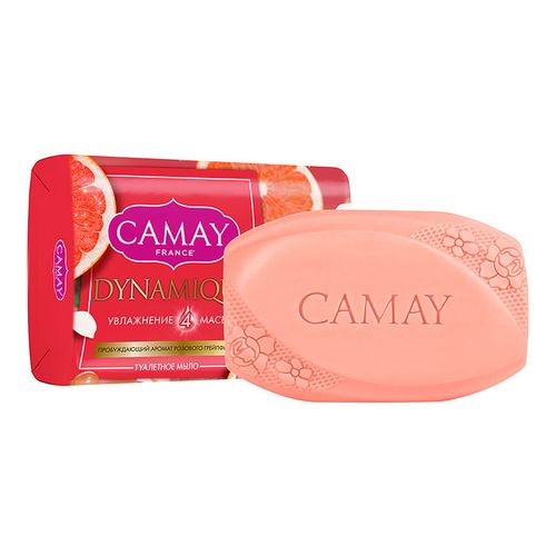 Туалетное мыло-уход твердое Camay Динамик универсальное розовый грейпфрут 85 г