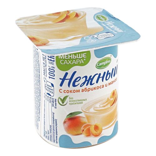 Йогуртный продукт Нежный абрикос-манго 1,2% БЗМЖ 100 г