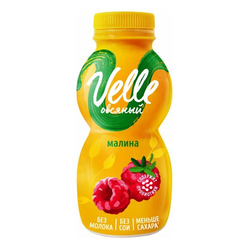 Растительный аналог йогурта овсяный Velle малина 0,4% 250 мл