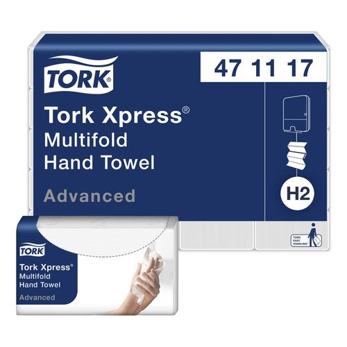 Бумажные полотенца Tork H2 Advanced белые 23,4 х 21,3 см двухслойные 190 листов