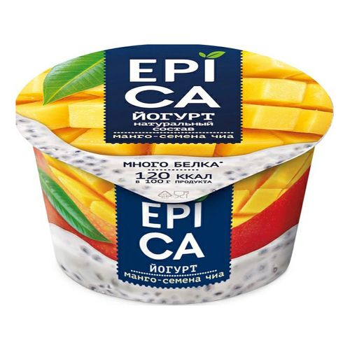 Йогурт Epica манго-семена чиа 5% 130 г