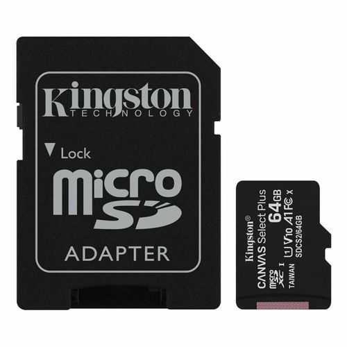 Карта памяти Kingston MicroSD Canvas Select Plus A1 64 Гб класс 10