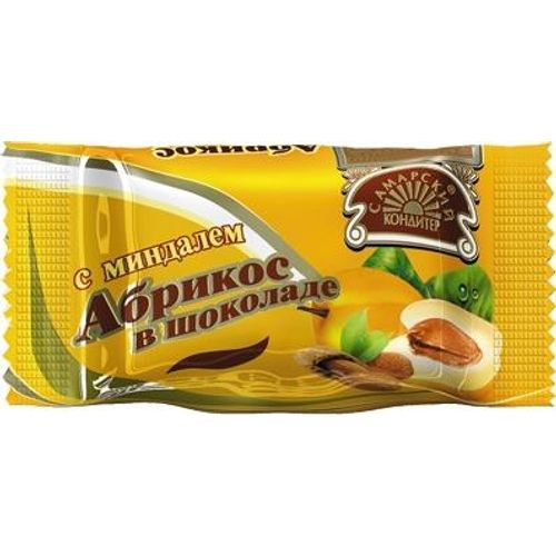 Конфеты Самарский кондитер абрикос в шоколаде с миндалем