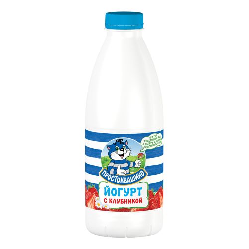 Йогурт питьевой Простоквашино клубника 2,5% БЗМЖ 930 г