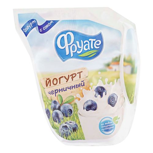 Йогурт питьевой Фруате черника 1,5% 450 г - купить с доставкой на дом в ...