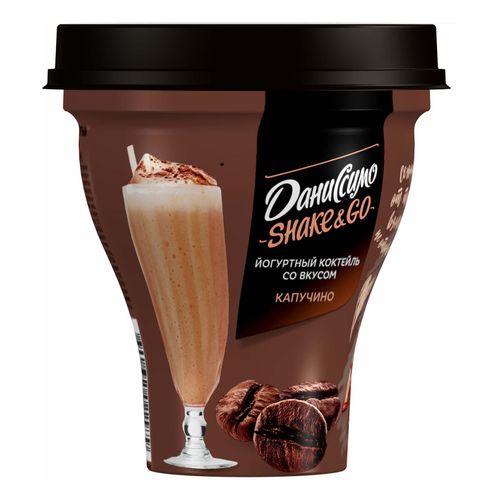 Йогуртный коктейль Даниссимо Shake&Go капучино 5,2% БЗМЖ 260 г