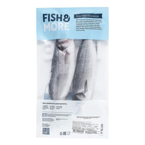 Сибас Fish&More 300/400 неразделанный замороженный ~1 кг