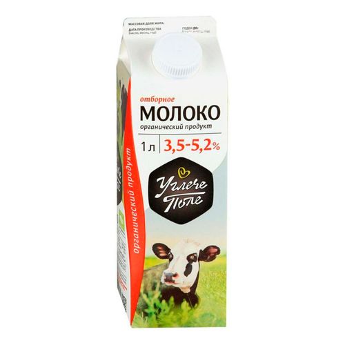 Молоко 3,5 - 5,2% пастеризованное 1 л Углече Поле Отборное БЗМЖ