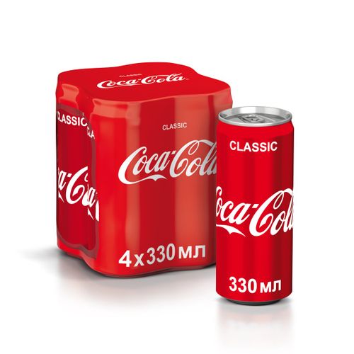 Газированный напиток Coca-Cola Classic 0,33 л х 4 шт