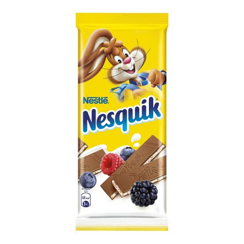 Шоколад Nesquik молочный с молочной начинкой, ягодами и злаками 100 г