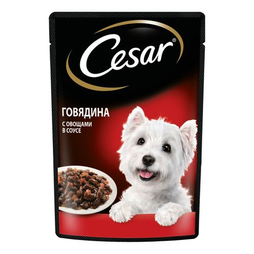 Влажный корм для собак Cesar говядина с овощами 85 г