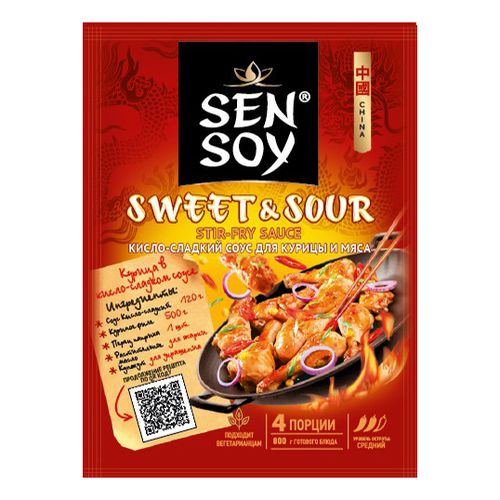 Соус Sen Soy Premium Sweet & Sour кисло-сладкий для мяса и курицы 120 г