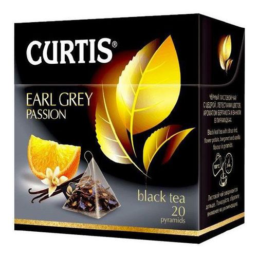 Чай черный Curtis Earl Grey Passion в пирамидках с ароматом бергамота ...