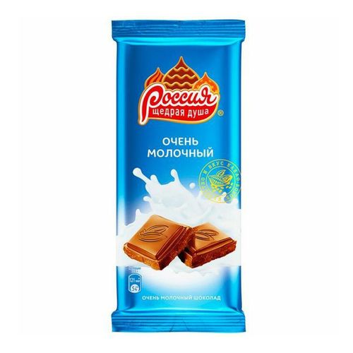 Шоколад Россия-Щедрая душа! Очень молочный 90 г