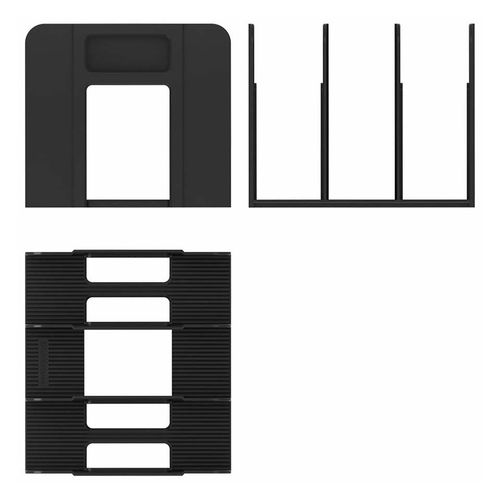 Лоток для бумаг ErichKrause Techno пластиковый черный 19,7 x 17,9 x 16 см