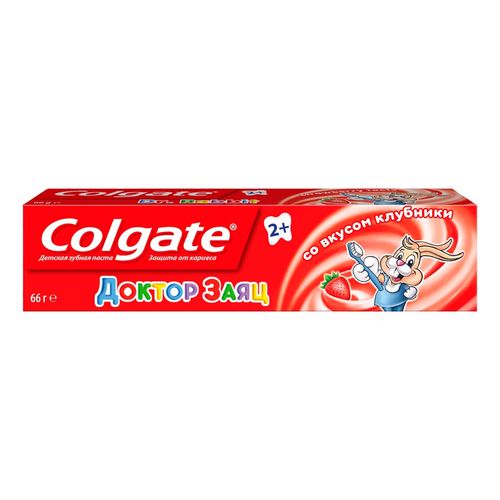Зубная паста детская Colgate Доктор заяц клубника 66 г