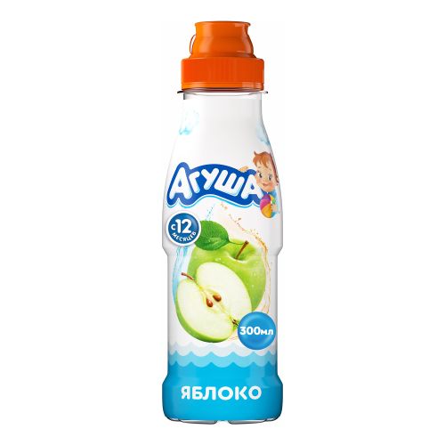 Напиток сокосодержащий детский Агуша яблочный с 12 месяцев 300 мл
