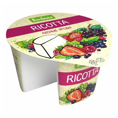 Сыр мягкий Bonfesto Рикотта лесные ягоды 50% 125 г