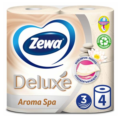 Туалетная бумага Zewa Deluxe Арома Спа 3 слоя 4 шт