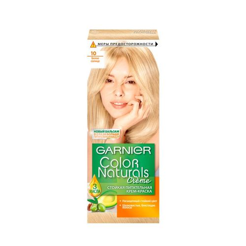 Крем-краска для волос Garnier Color Naturals стойкая 10 Белое солнце ...