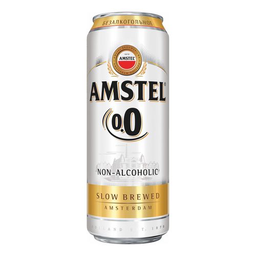Безалкогольное пиво Amstel Премиум Пилзнер Nealko светлое пастеризованное 450 мл