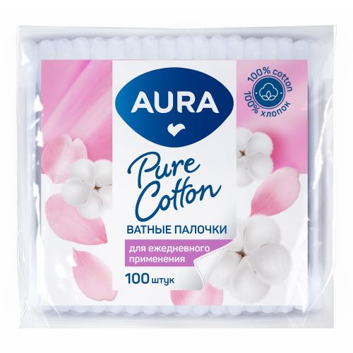 Ватные палочки Aura Beauty Cotton Bads 100 шт