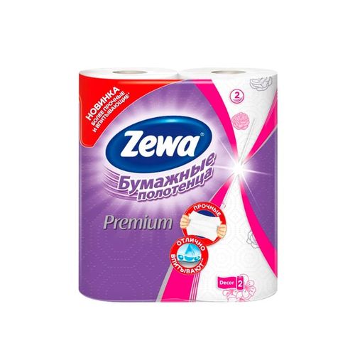 Бумажные полотенца Zewa Premium Decor двухслойные 2 шт