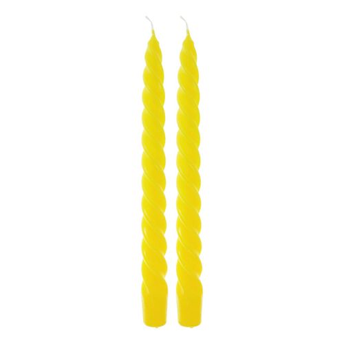 Свечи Витая желтые 23 см 40 г х 2 шт
