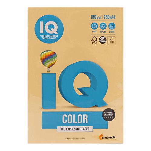 Бумага для печати IQ Color пастель золотистая А4 160 г/м² 250 листов