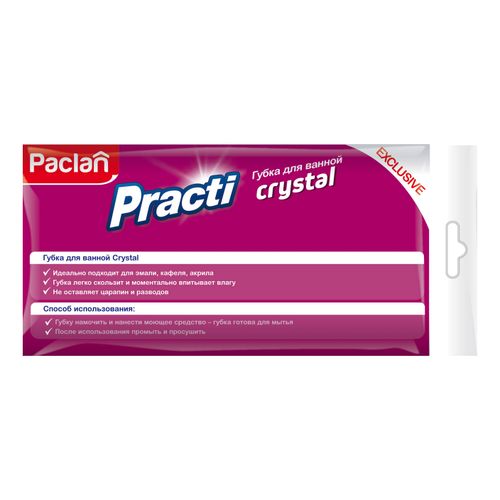 Губка Paclan Practi Crystal для кафеля и плитки с абразивным слоем